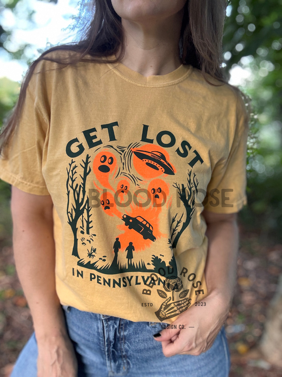 "Get Lost in Pennsylvania" Tee Mustard