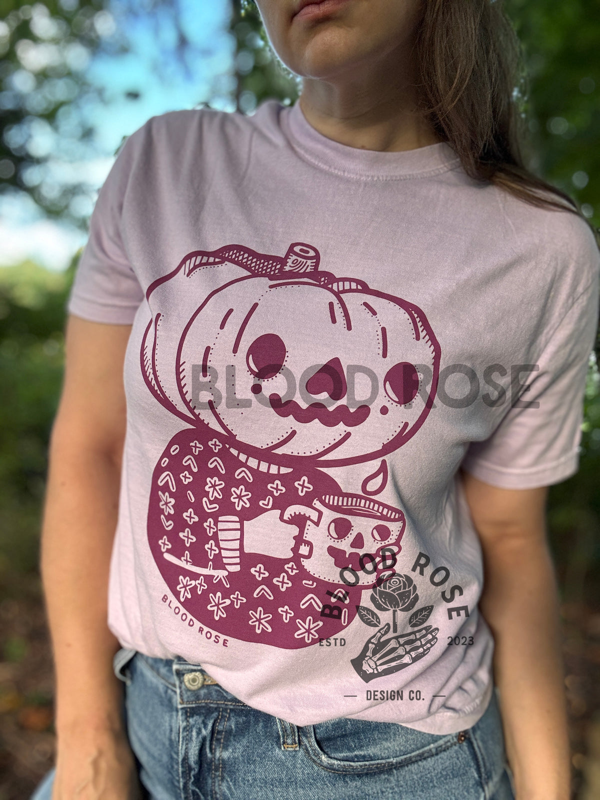 "Pumpkin Head" Tee Purple