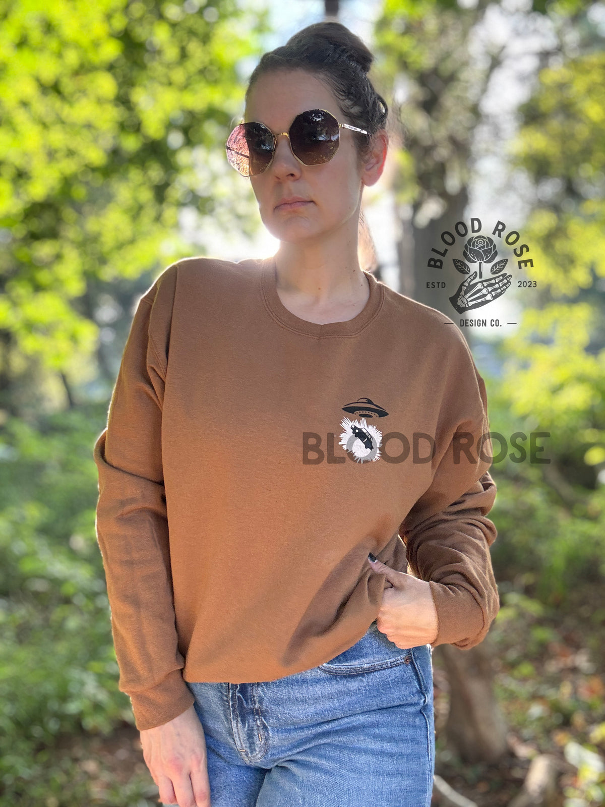Get Lost in Pennsylvania Brown Sweatshirt Sweater Hand Screen Printed