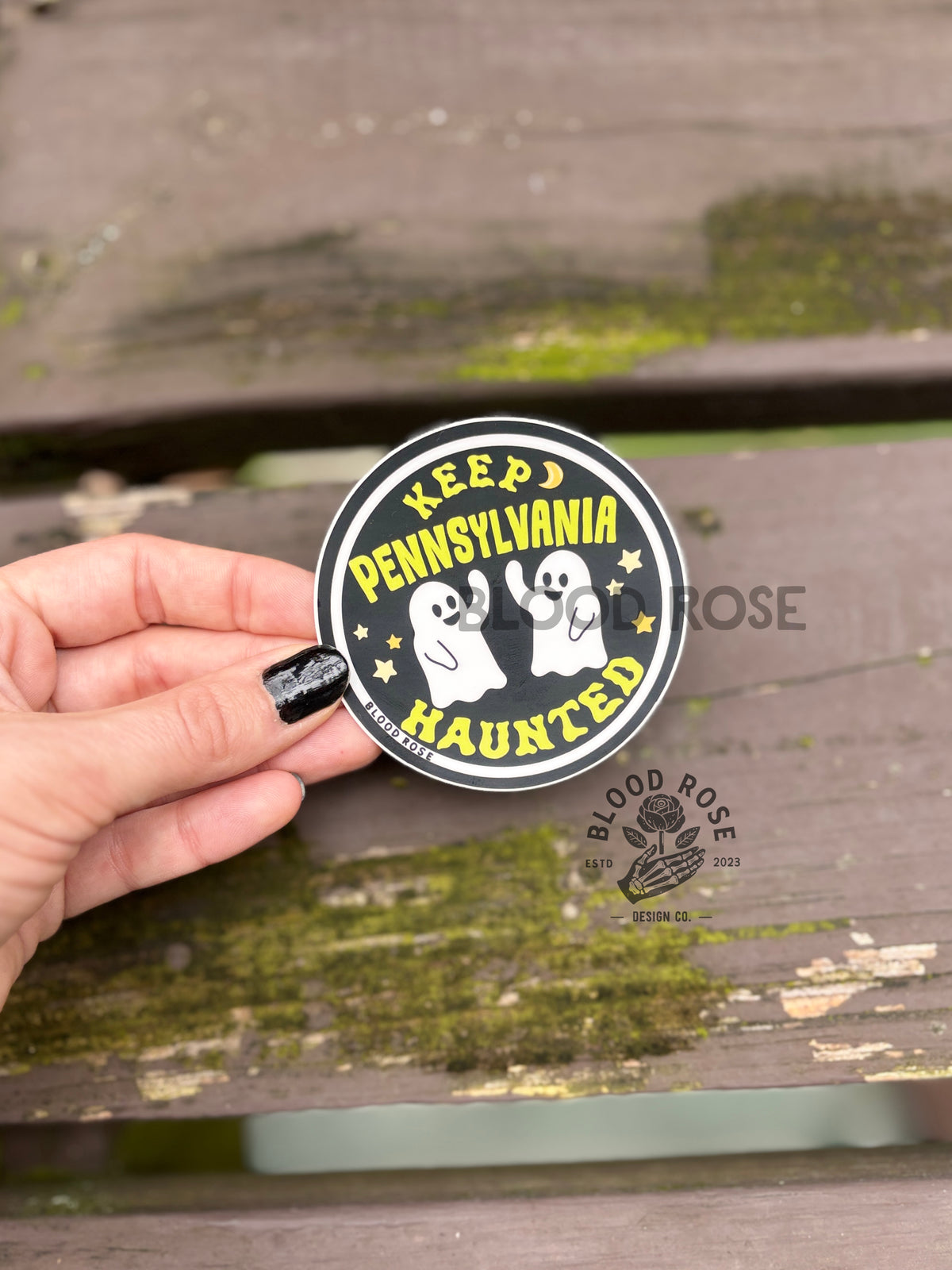 "Keep Pennsylvania Haunted" Vinyl Sticker Ghost High Five