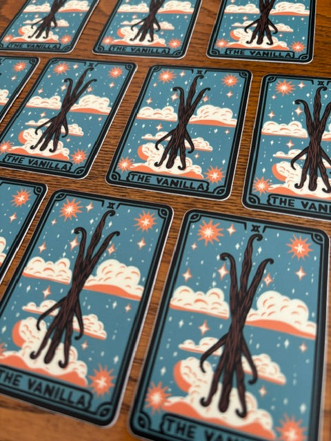 Tarot Card ‘The Vanilla’ Vinyl Sticker