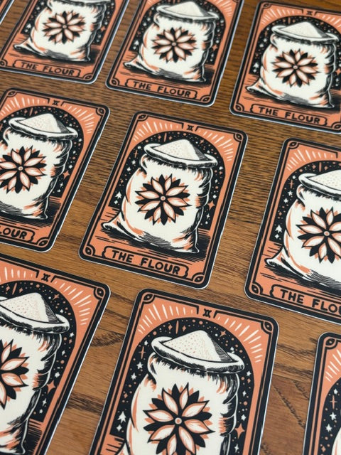 Tarot Card ‘The Flour’ Vinyl Sticker