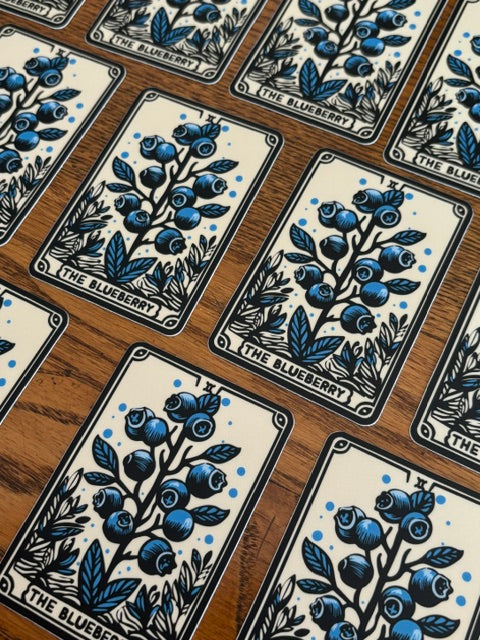Tarot Card ‘The Blueberry' Vinyl Sticker