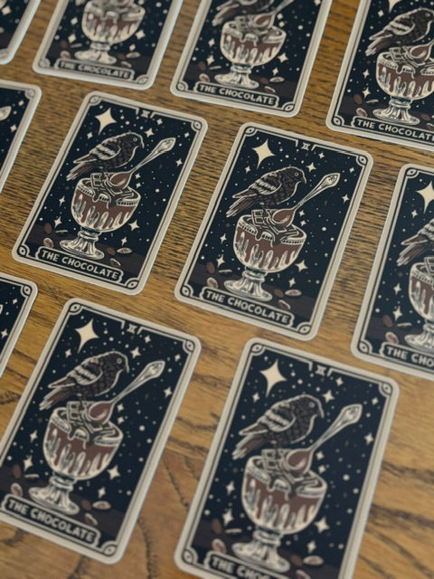 Tarot Card ‘The Chocolate' Vinyl Sticker