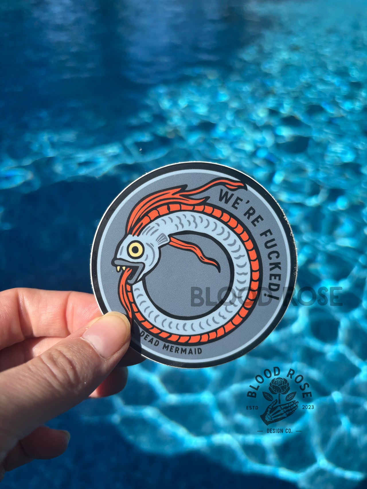 We're F*ucked Ouroboros Oarfish Vinyl Sticker