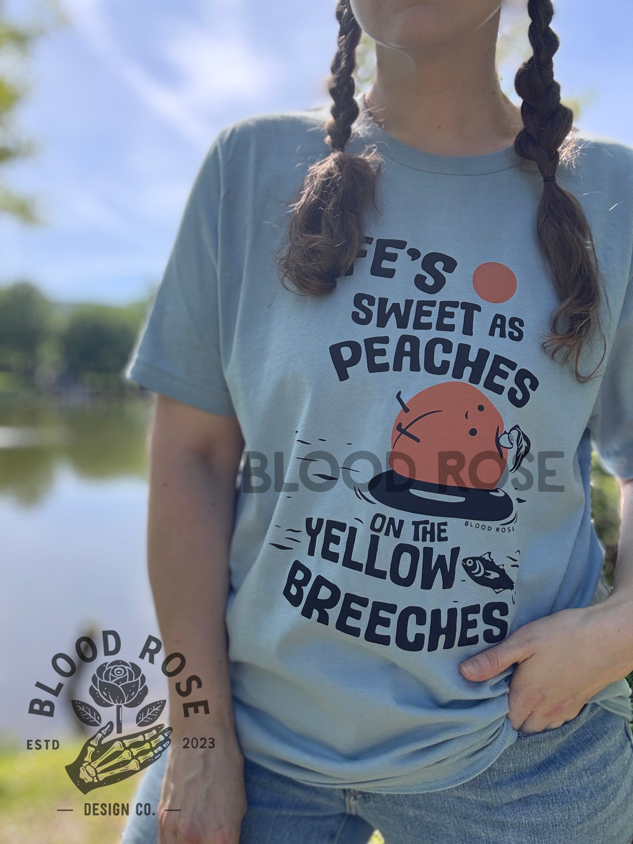Life's Sweet as Peaches on the Yellow Breeches Pennsylvania Tee