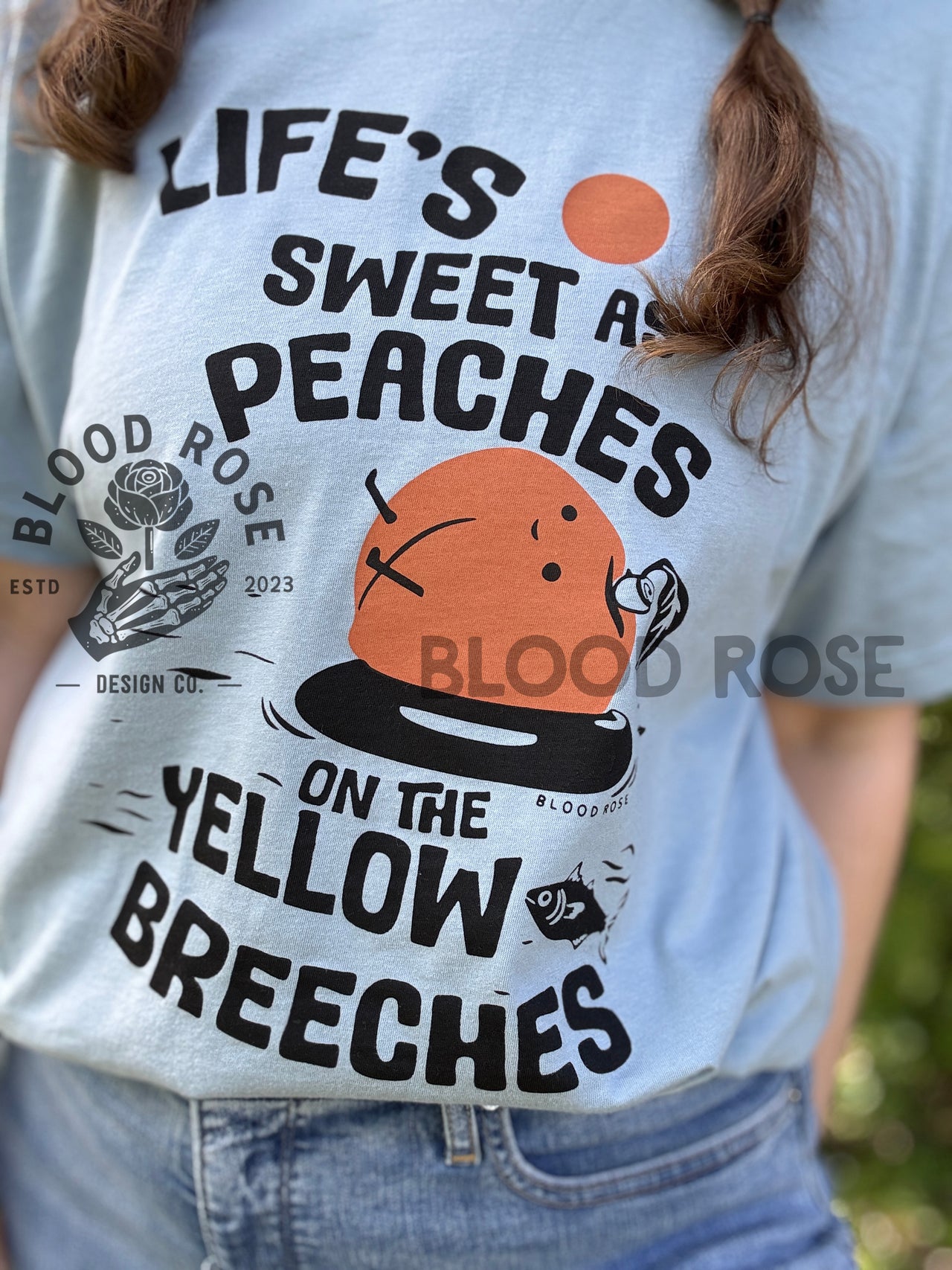 Life's Sweet as Peaches on the Yellow Breeches Pennsylvania Tee