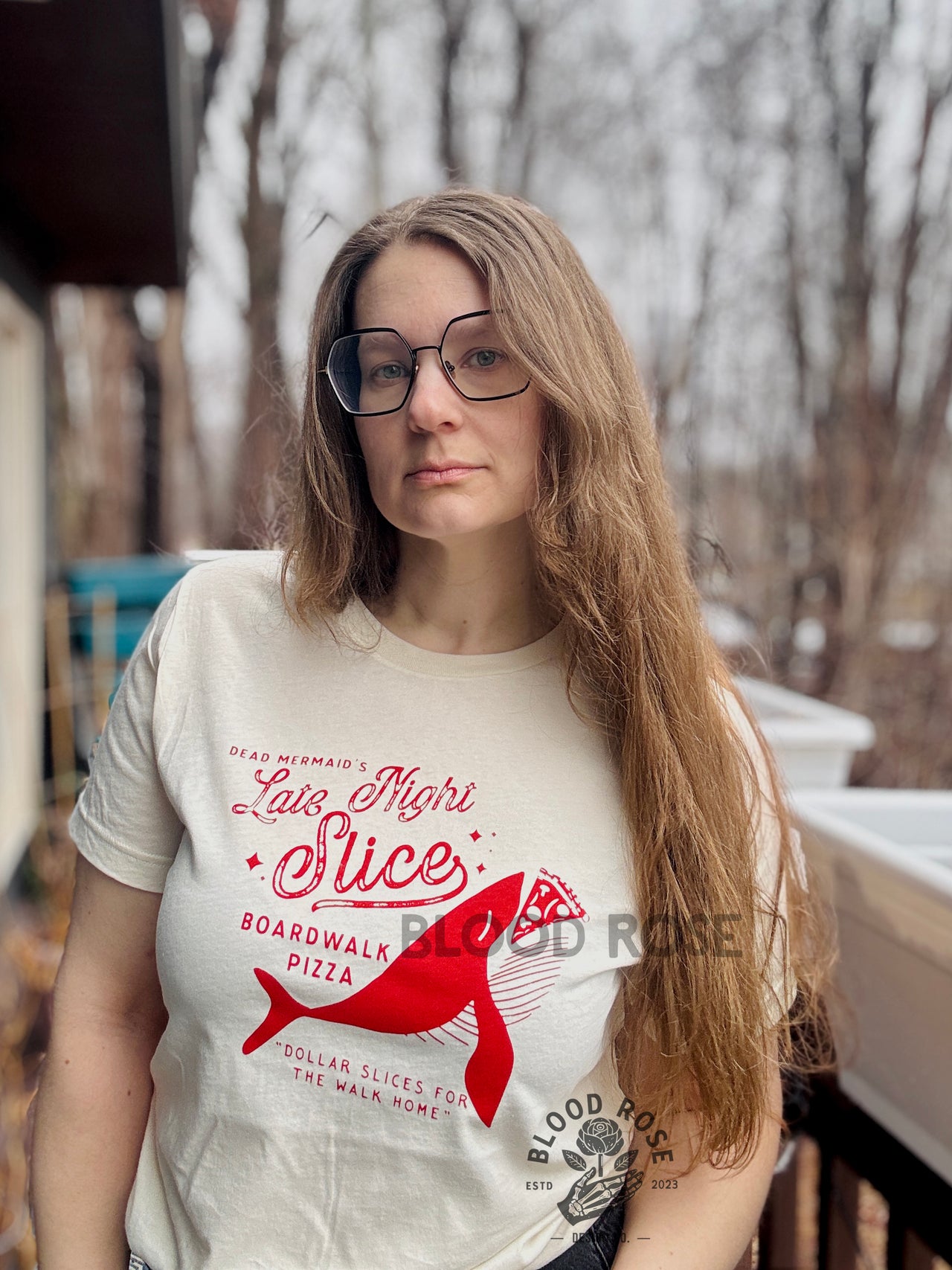 Late Night Slice Boardwalk Pizza Tee or Long Sleeve Tee