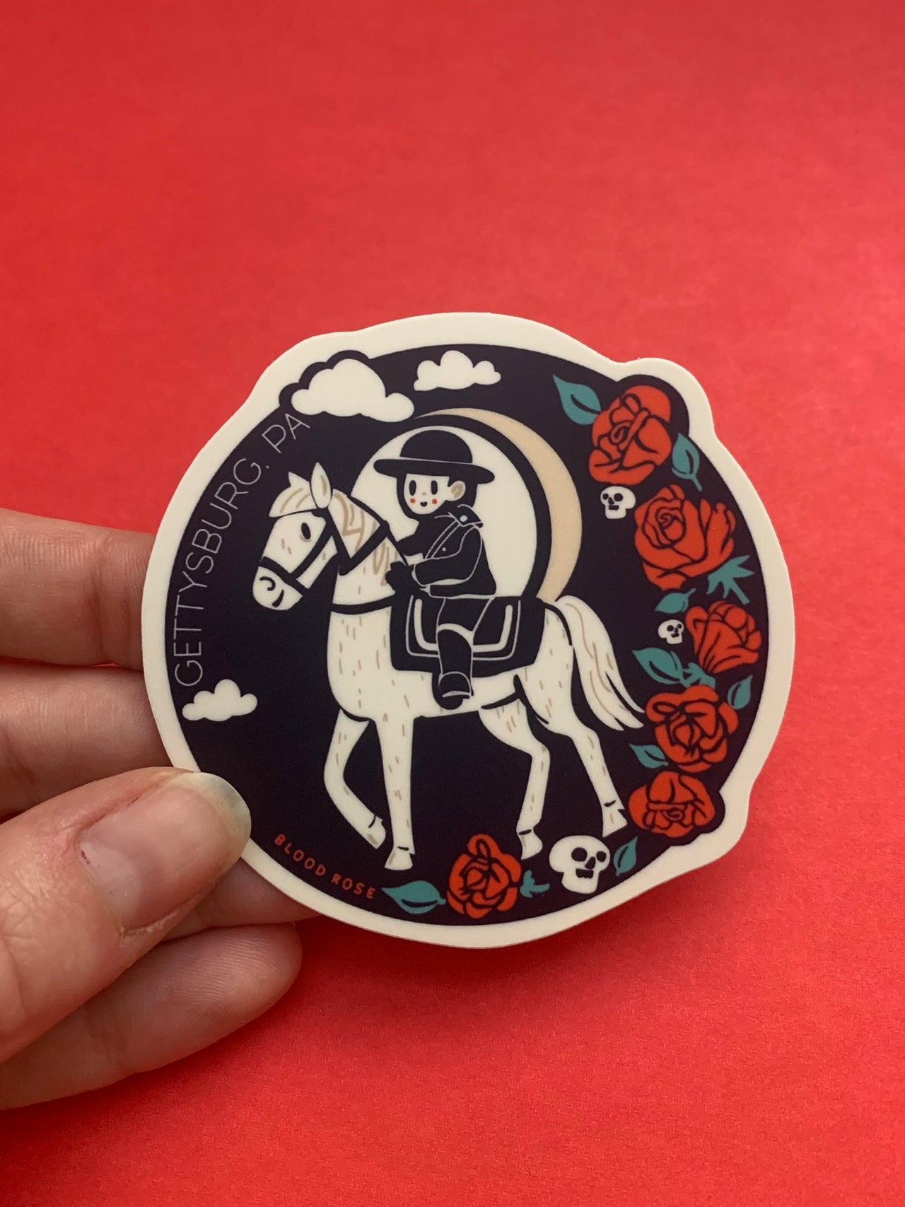Gettysburg Horse and Soldier Rider Vinyl Sticker