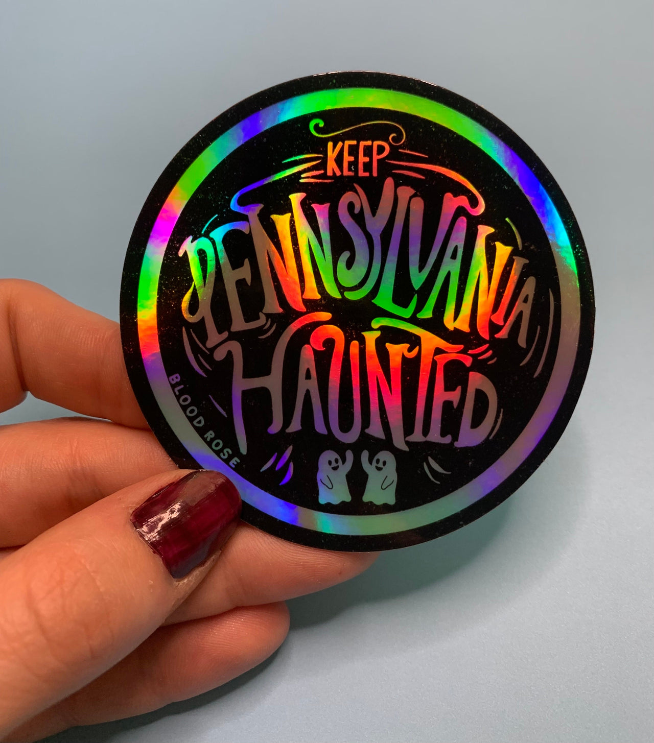 Holographic Keep Pennsylvania Haunted Vinyl Sticker