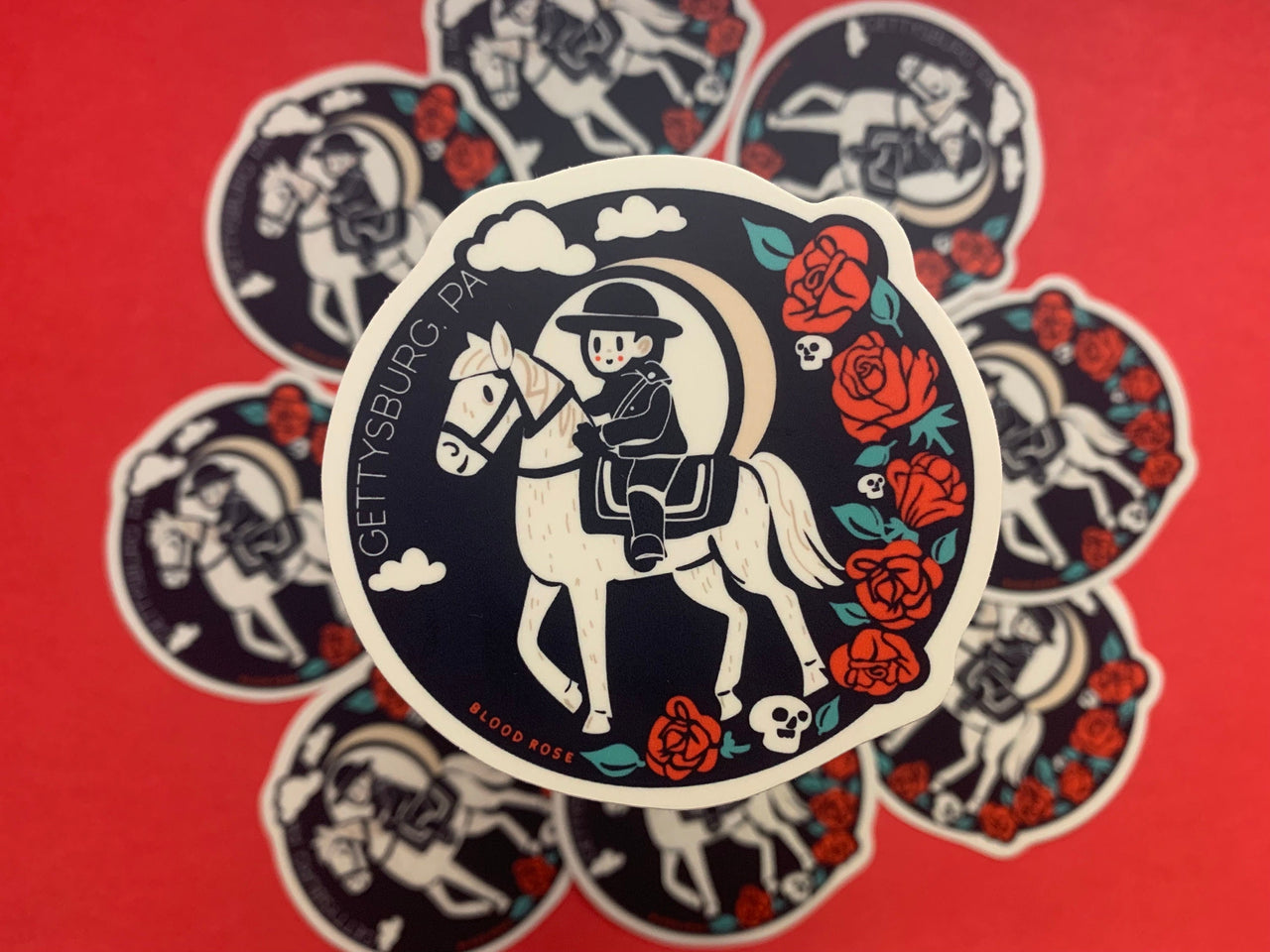 Gettysburg Horse and Soldier Rider Vinyl Sticker