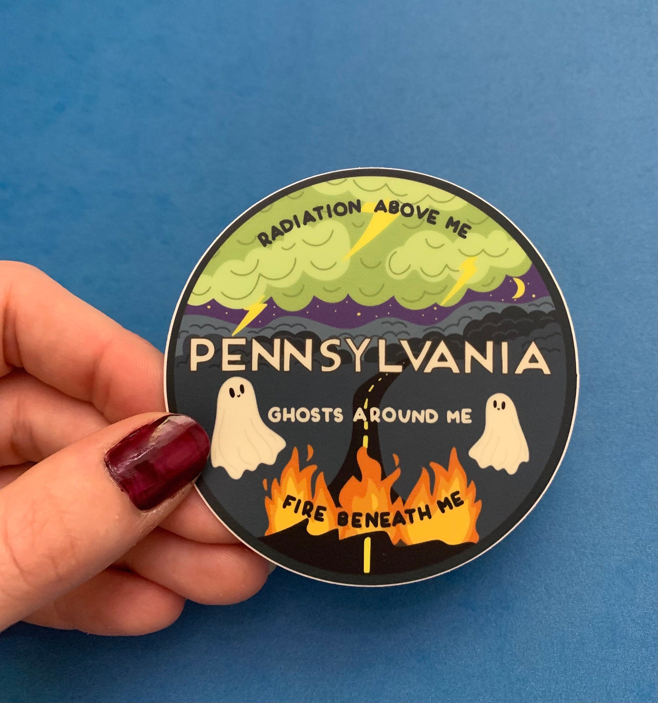 Weird Pennsylvania Gettysburg Three Mile Island Centralia Vinyl Sticker