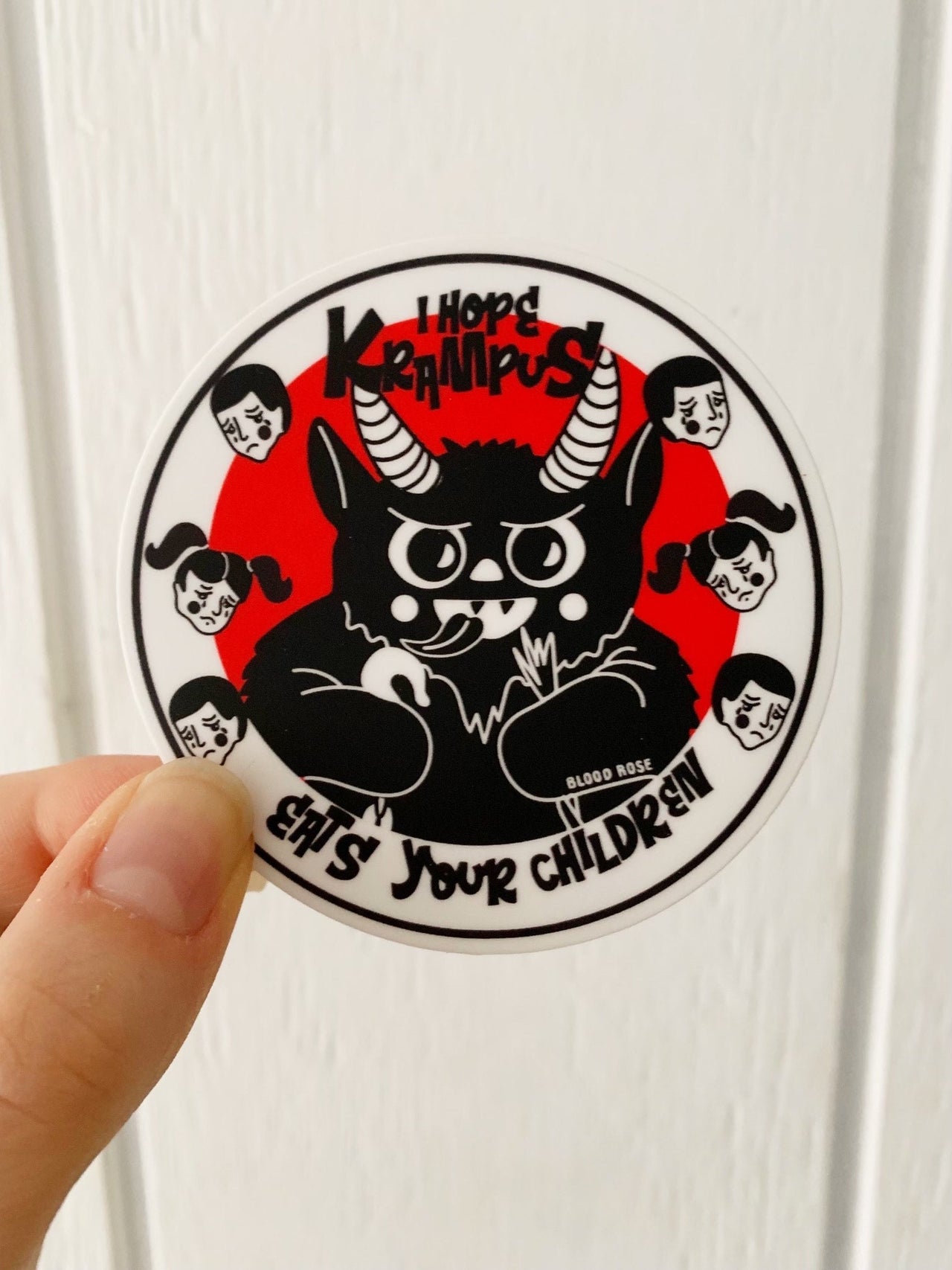 Krampus “I hope Krampus eats your children” Vinyl Sticker