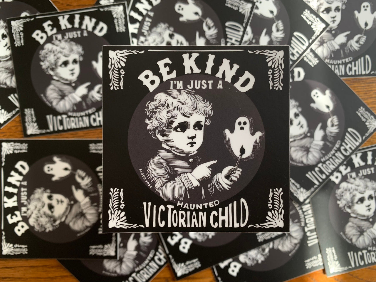 Haunted Victorian Child Vinyl Sticker