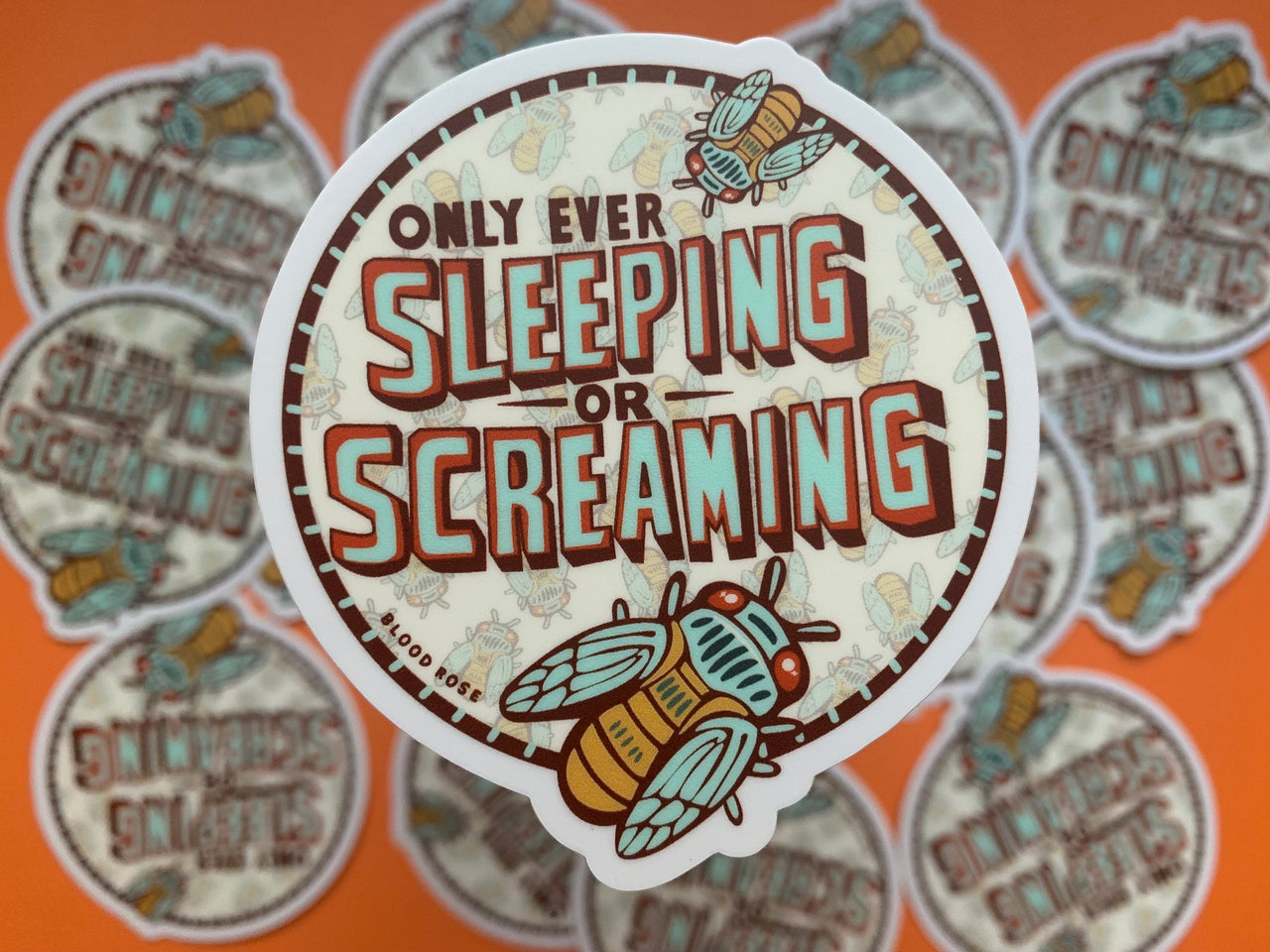 Cicada ‘Sleeping or Screaming’ Vinyl Sticker