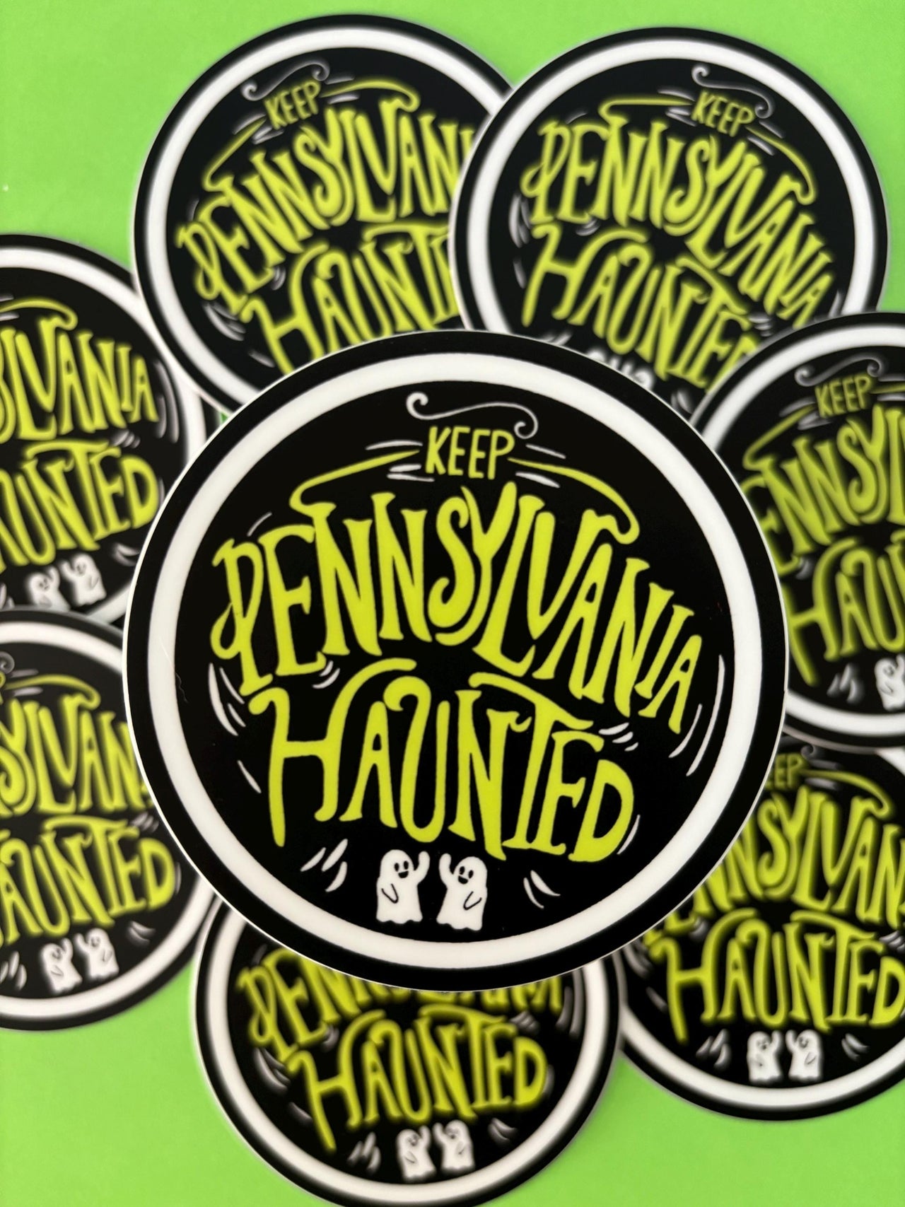 Keep Pennsylvania Haunted (GREEN) Vinyl Sticker