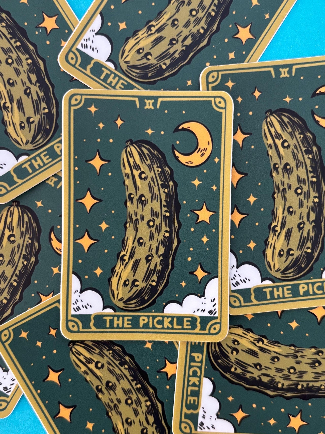 Tarot Card ‘The Pickle’ Vinyl Sticker