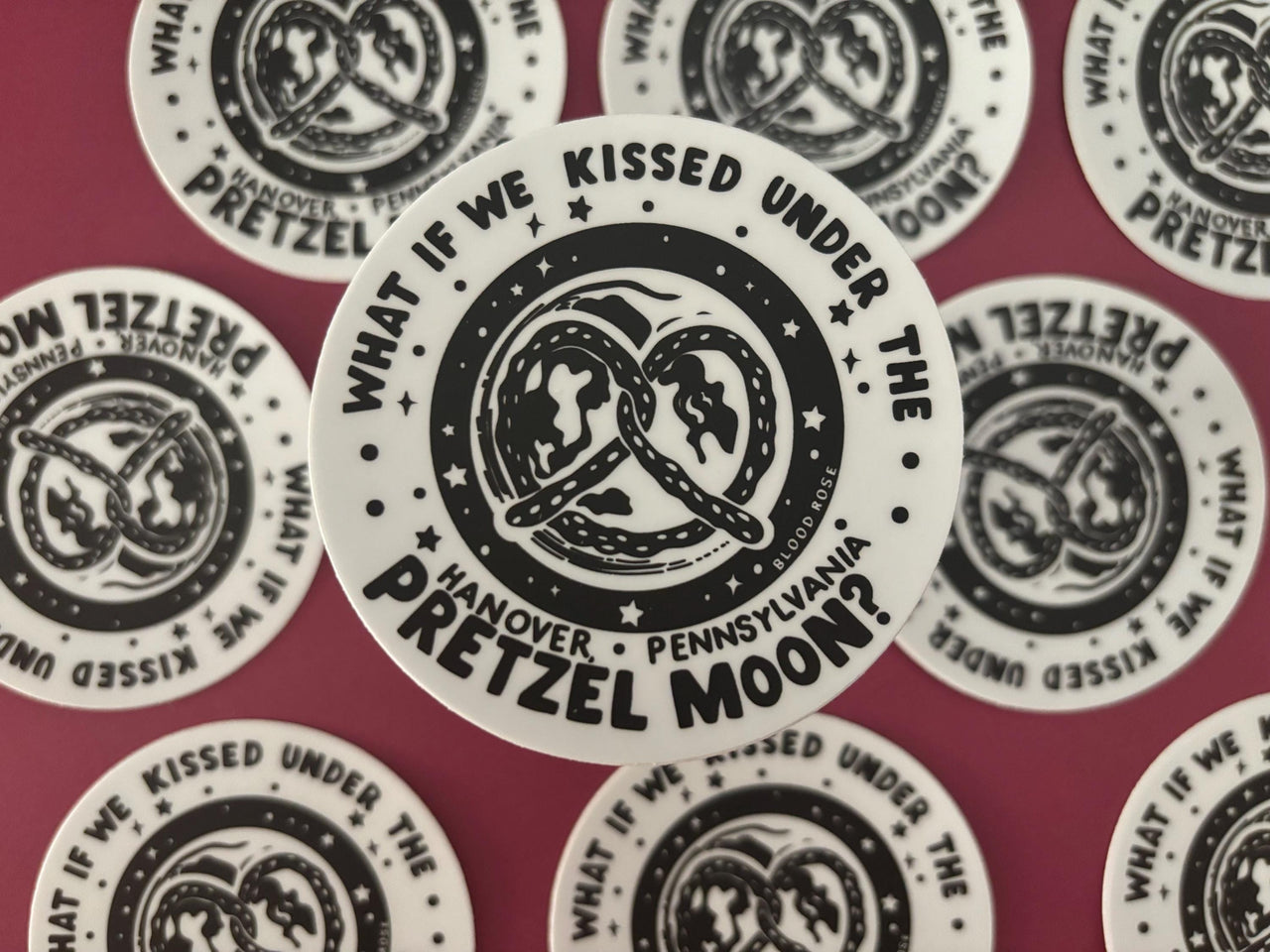 Hanover Pretzel Moon Vinyl Sticker