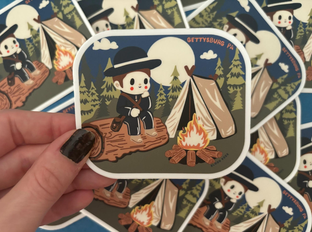 Gettysburg Civil War Soldier ‘Camping Soldier’ Vinyl Sticker