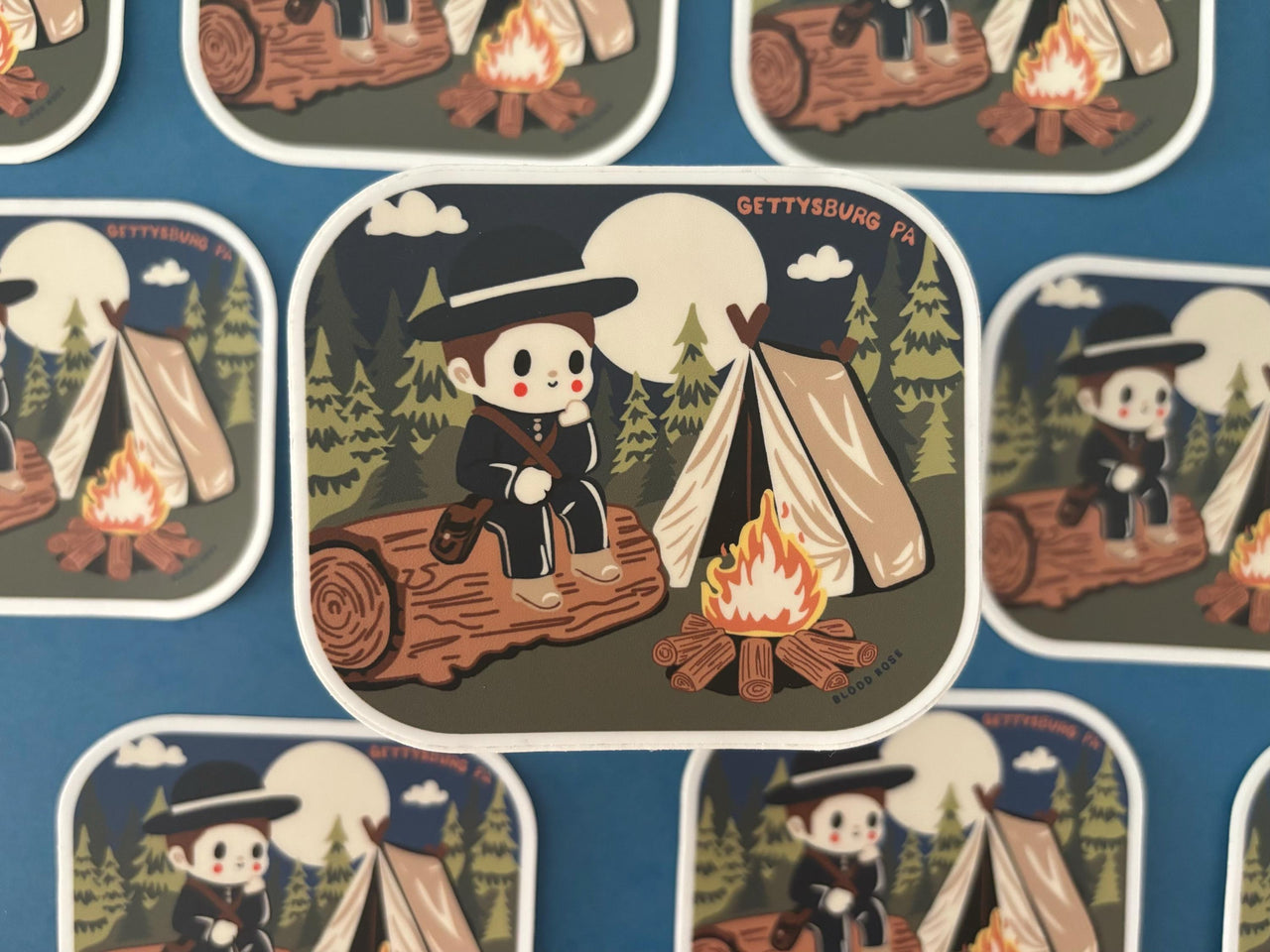 Gettysburg Civil War Soldier ‘Camping Soldier’ Vinyl Sticker