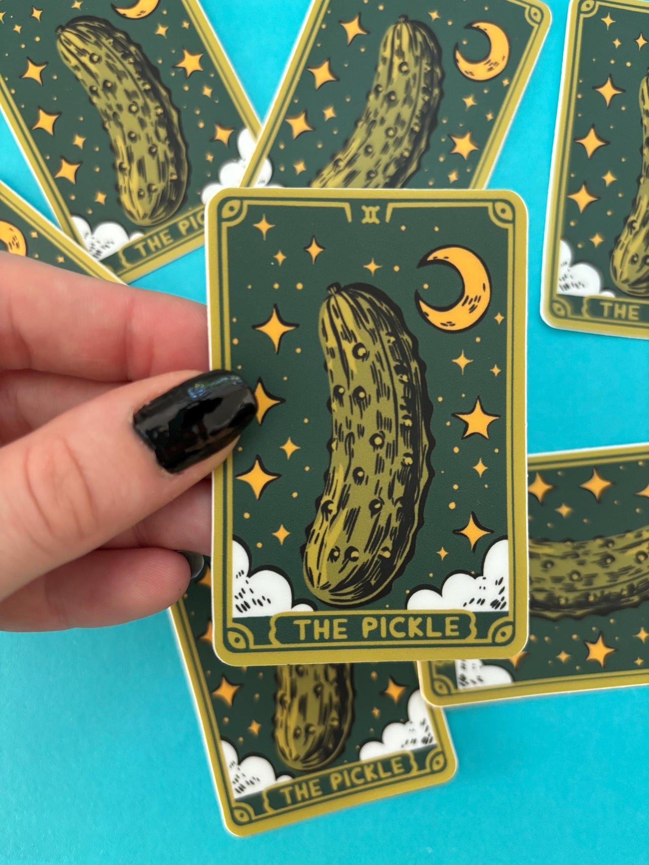 Tarot Card ‘The Pickle’ Vinyl Sticker