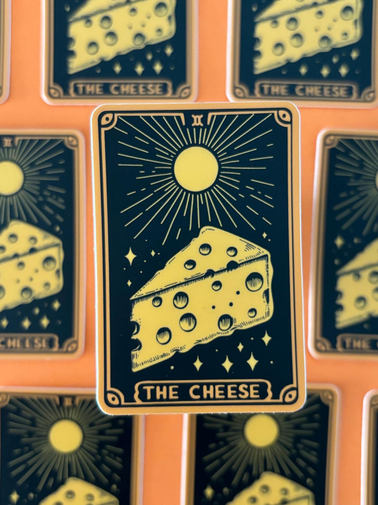 Tarot Card ‘The Cheese’ Vinyl Sticker