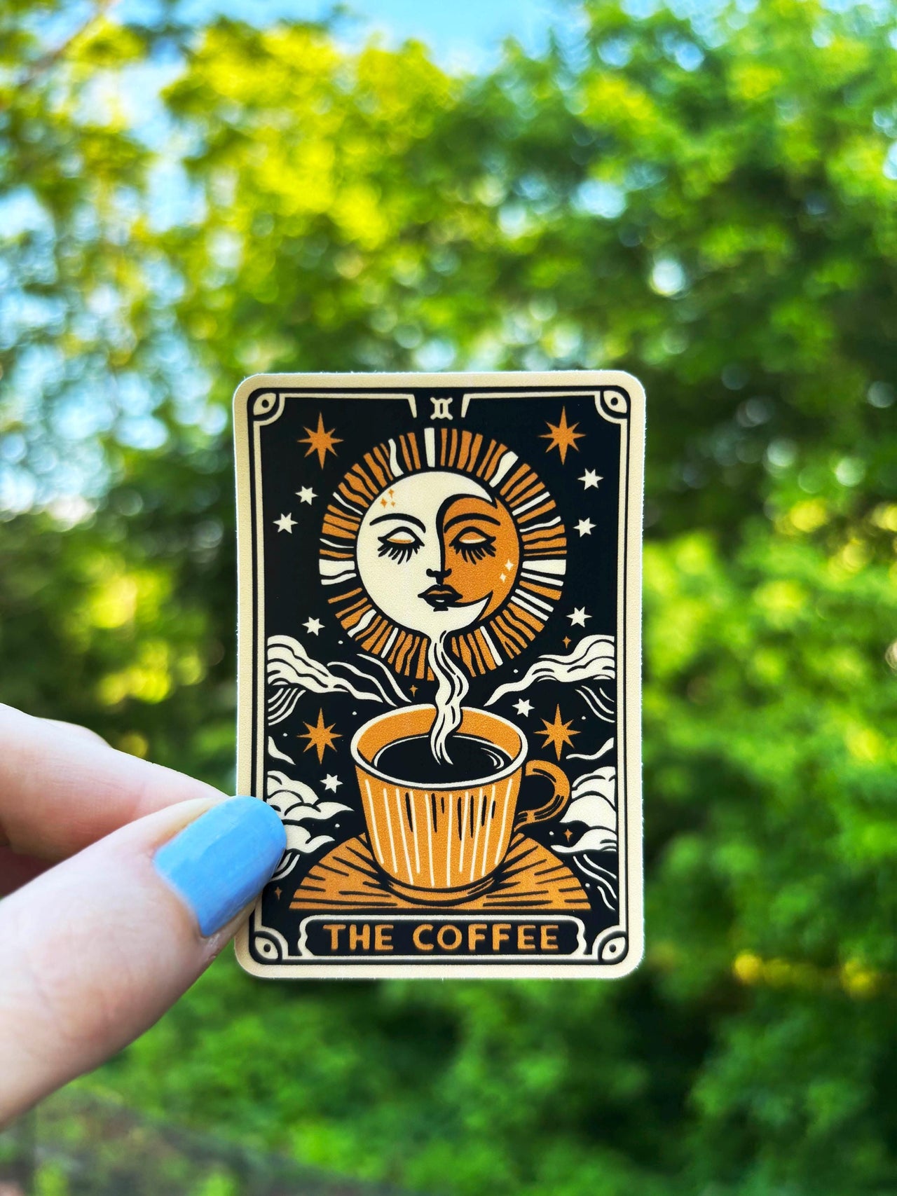 Tarot Card ‘The Coffee’ Vinyl Sticker