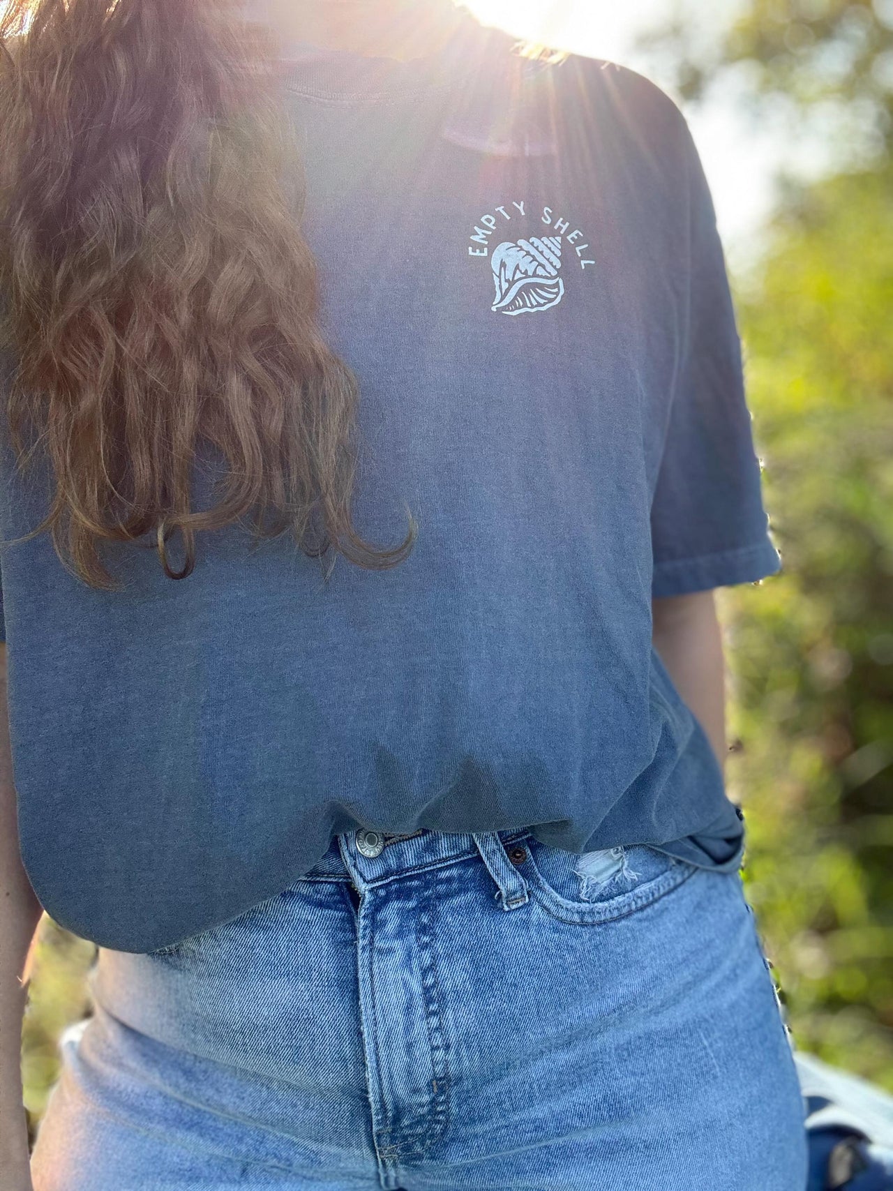 Empty Shell Surf Company A Little Dead Inside Tee Comfort Colors Hand Screen Printed
