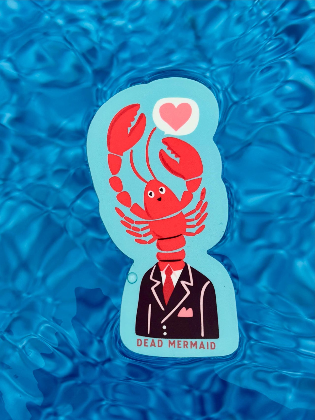 Lobster Boyfriend Vinyl Sticker, Pessimist Vibes, Beach, Ocean, Beachwear, Love Beachy Summer Fling