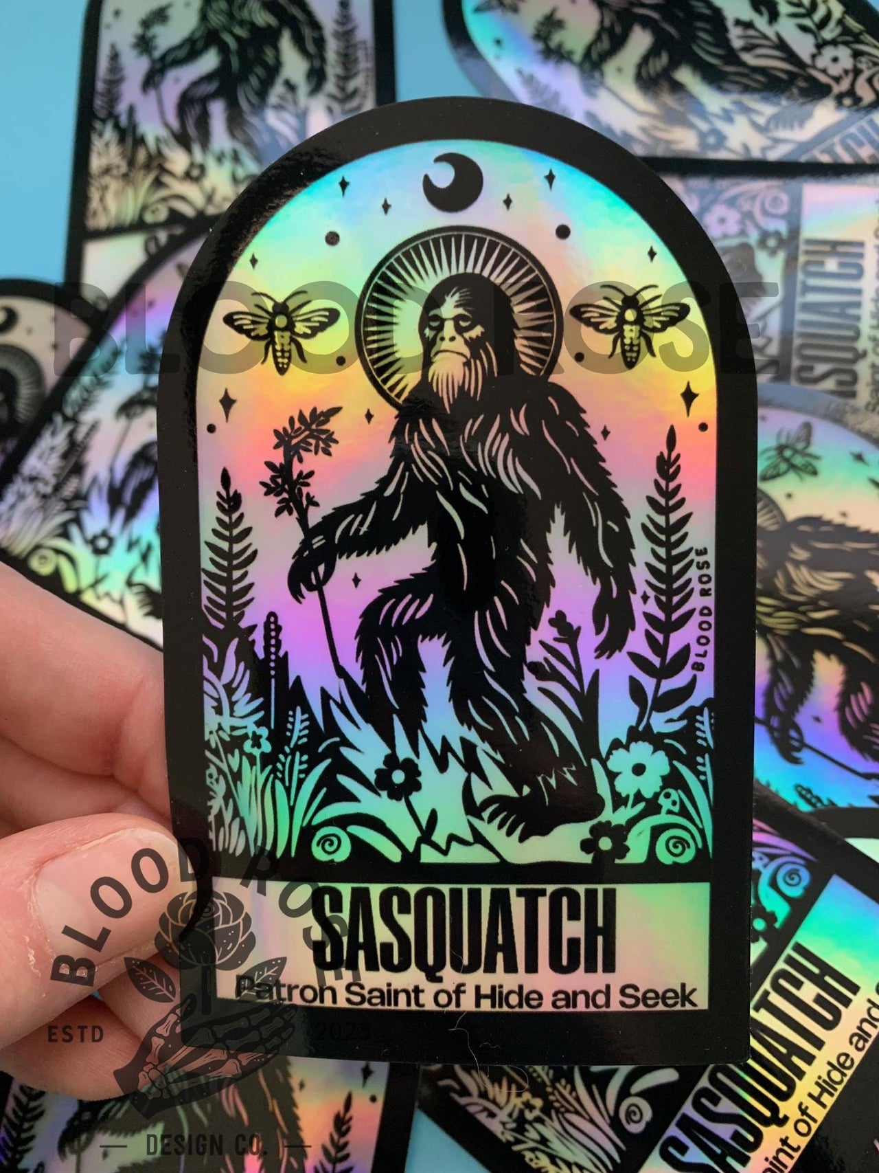 "Saint Sasquatch- HOLOGRAPHIC" Vinyl Sticker