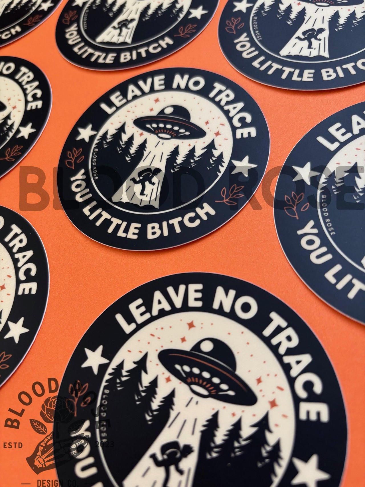 "Leave No Trace You Little Bitch" Vinyl Sticker
