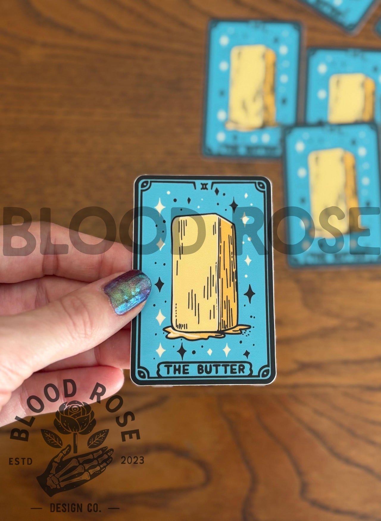 "Tarot Card- THE BUTTER" Vinyl Sticker