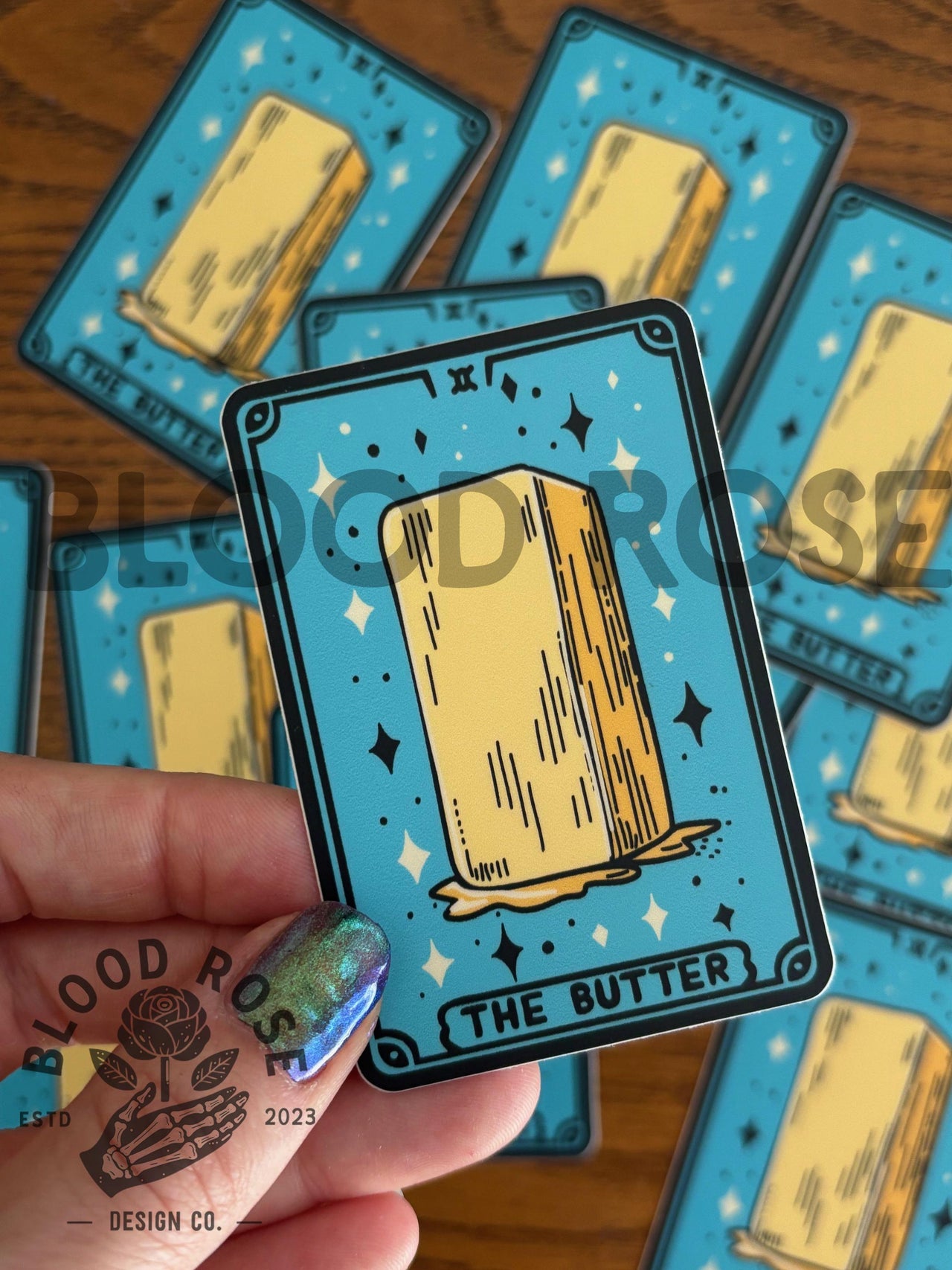 "Tarot Card- THE BUTTER" Vinyl Sticker