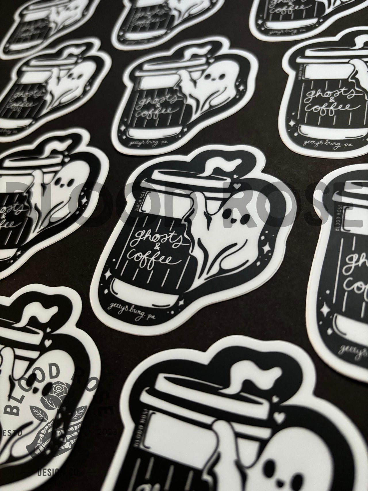 "Ghosts & Coffee" Vinyl Sticker