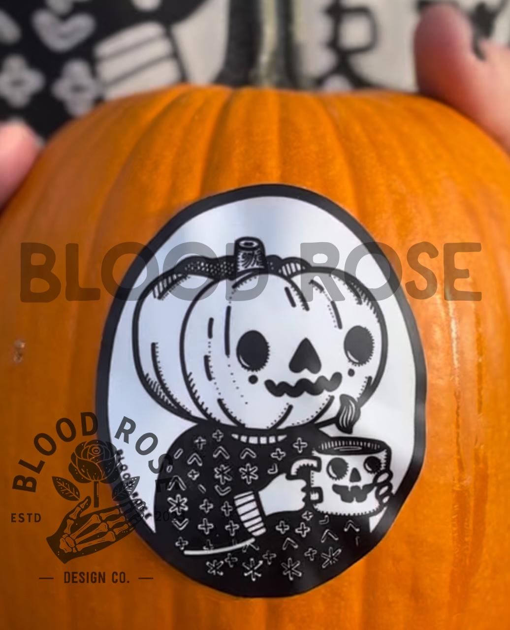 "Pumpkin Head" Vinyl Sticker