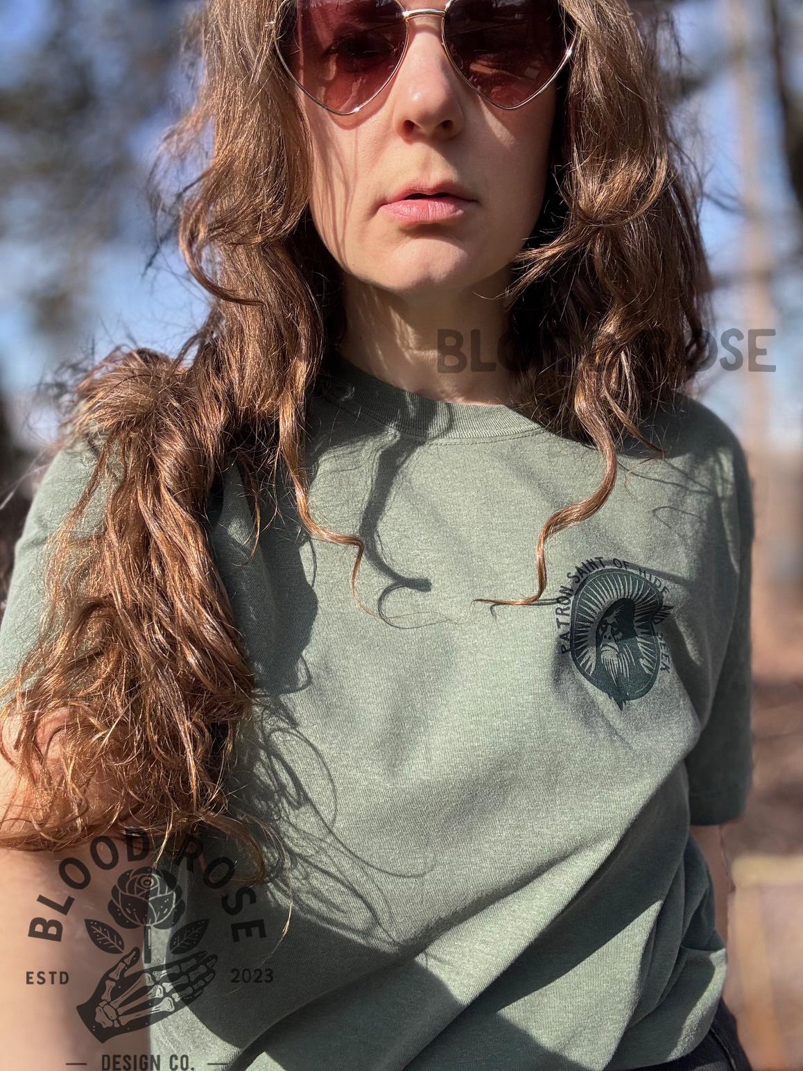 "Saint Sasquatch- Patron Saint of Hid & Seek" Crewneck Tee