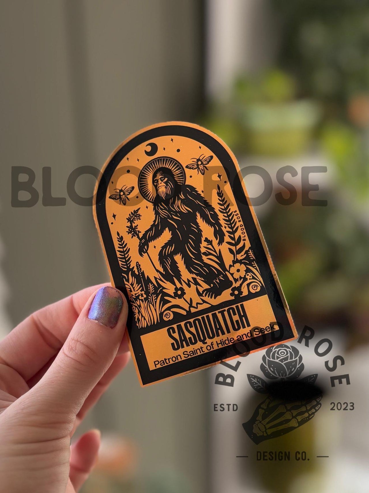 "Saint Sasquatch- GOLD" Vinyl Sticker