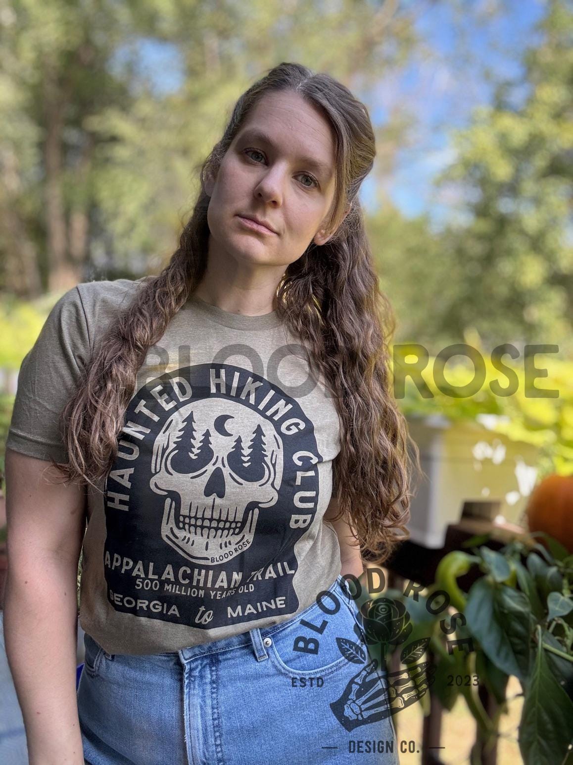 Appalachian Trail Haunted Hiking Club T-Shirt, Skull Nature, Bella Canvas