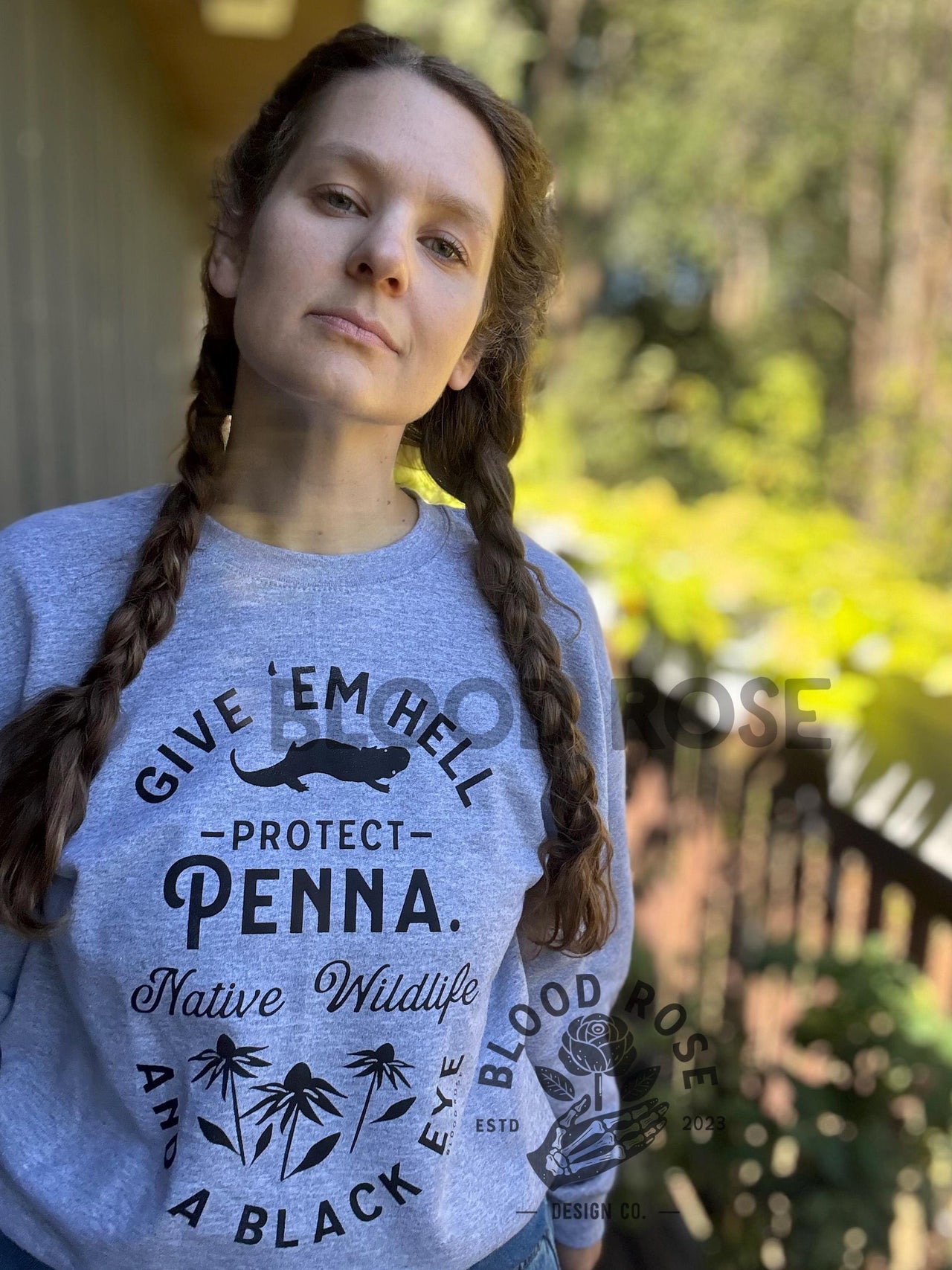 "Hellbender & Black-eyed Susan- Protect PA Wildlife" Crewneck Sweatshirt