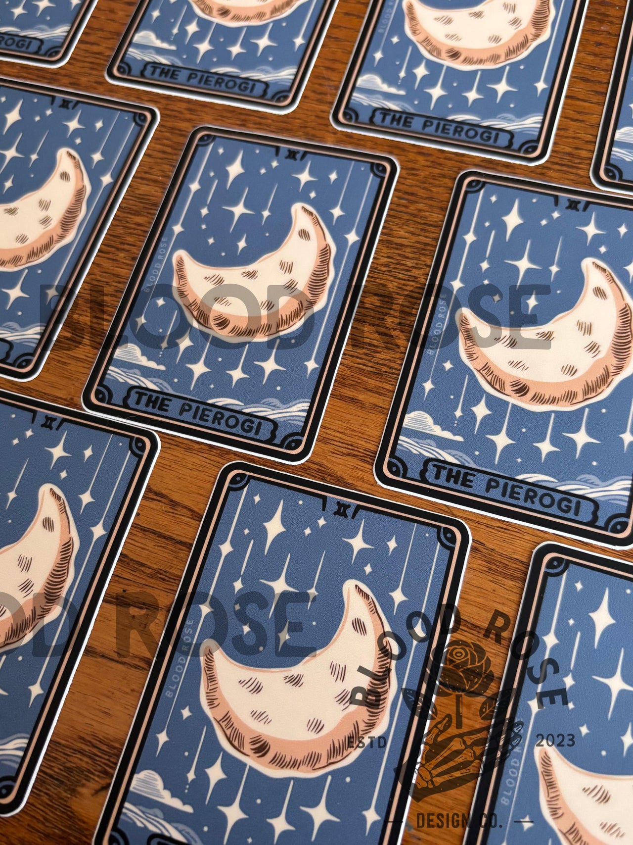 "Tarot Card- THE PIEROGI" Vinyl Sticker