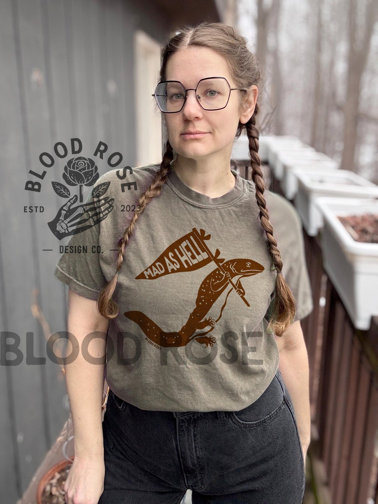 "Mad As Hell Hellbender" Crewneck Tee/Sweatshirt
