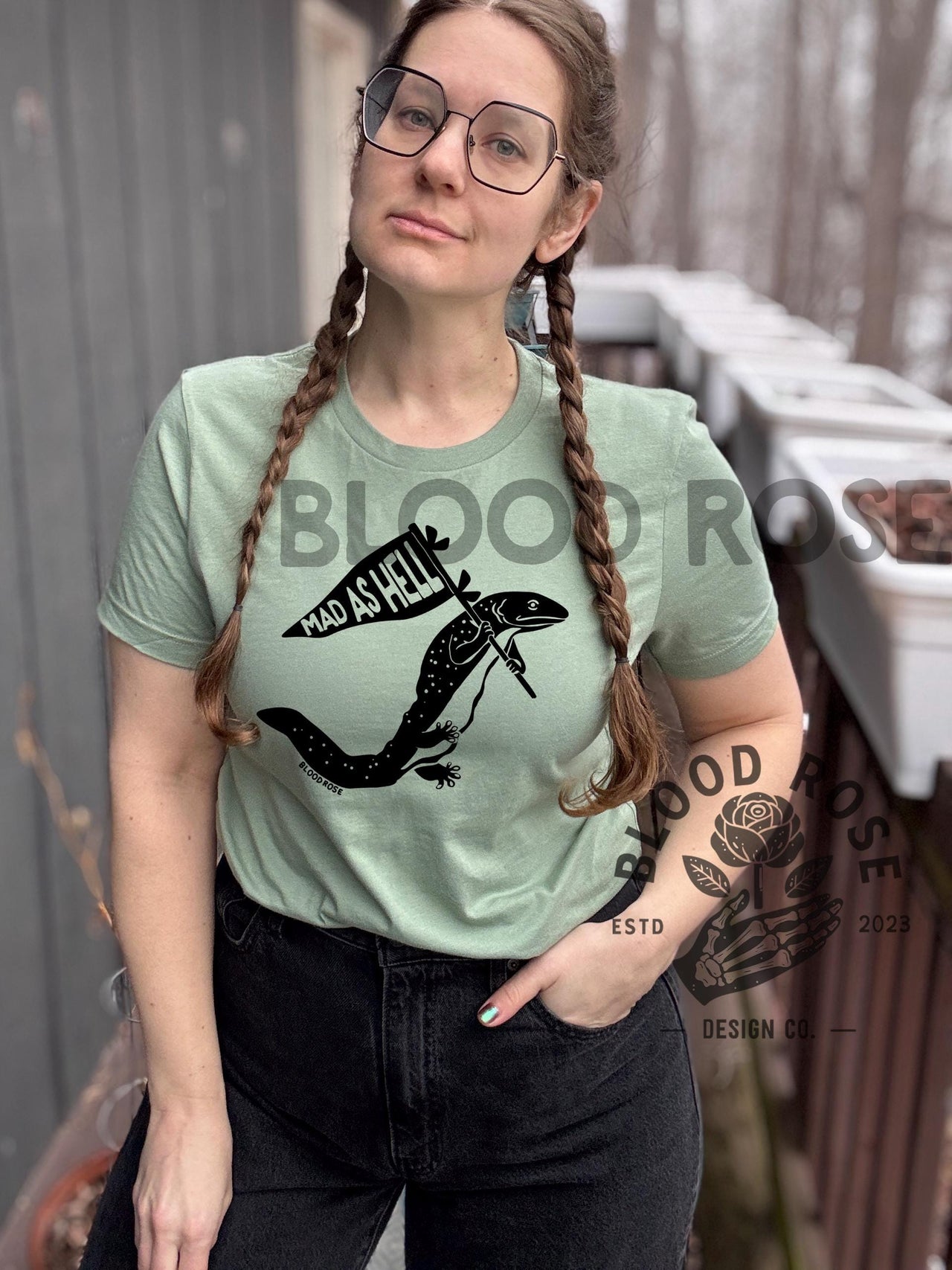 "Mad As Hell Hellbender" Crewneck Tee/Sweatshirt