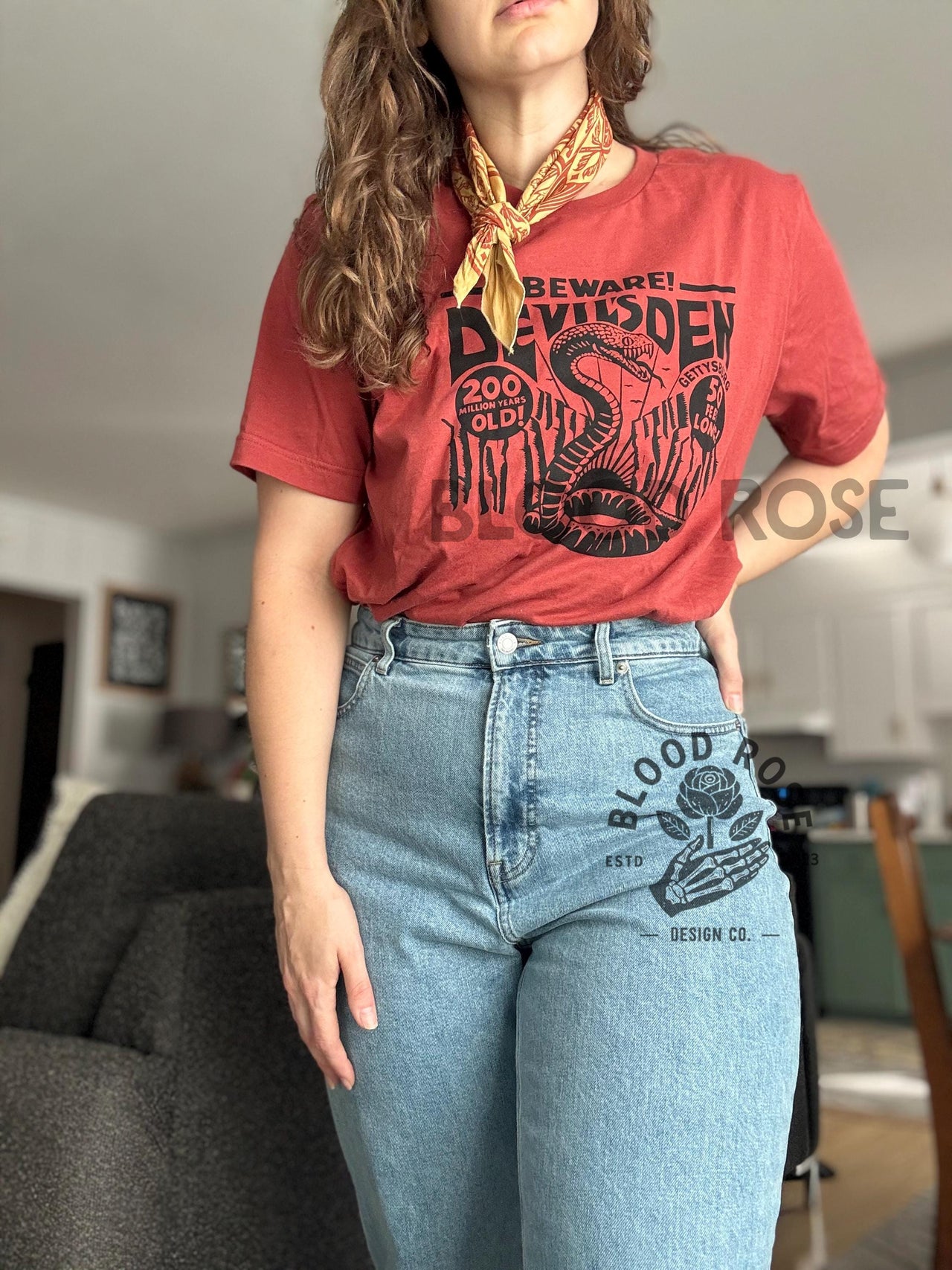 Devil’s Den Gettysburg T-shirt- (screen printed by hand) local legend, snake, creature feature, Unisex