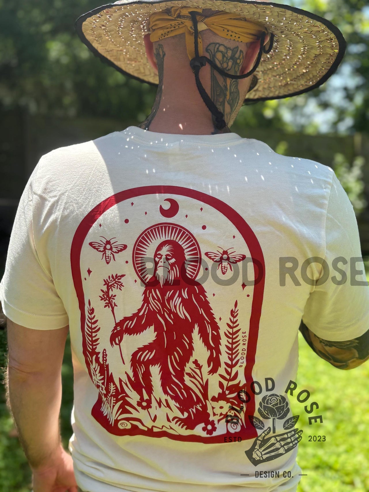 "Saint Sasquatch- Patron Saint of Hid & Seek" Crewneck Tee