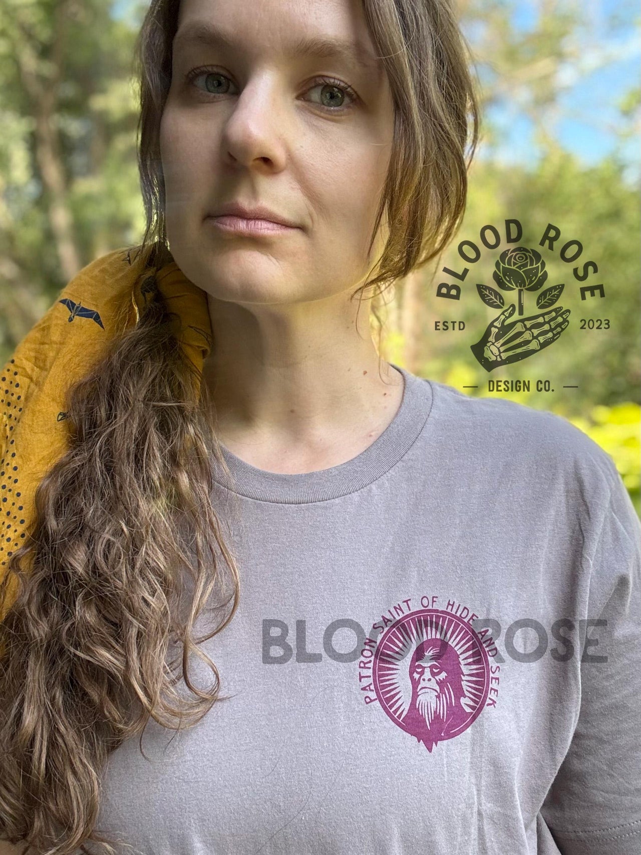Saint Sasquatch Bigfoot T-Shirt, Hide and Seek Patron, Hand Screen Printed