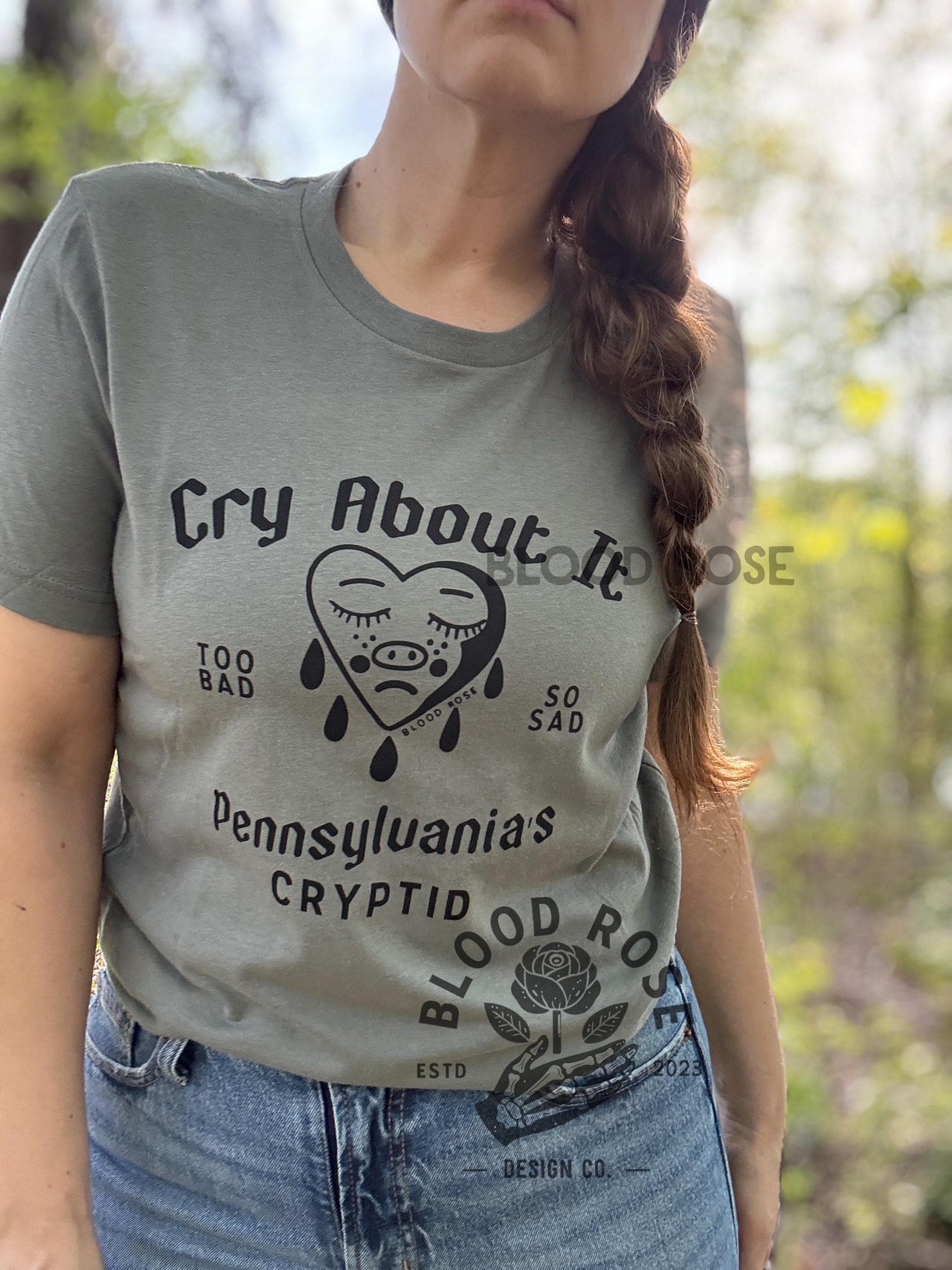 "Squonk- Cry About it/Crybaby Cryptid" Crewneck Tee