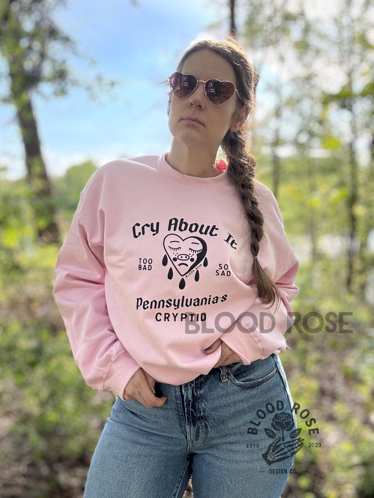 "Squonk- Cry About it/Crybaby Cryptid" Crewneck Sweatshirt