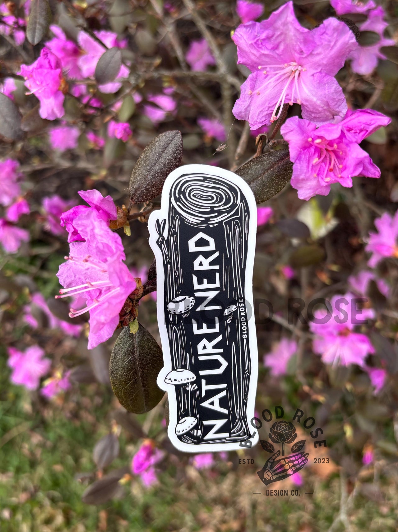 "Nature Nerd Log" Vinyl Sticker