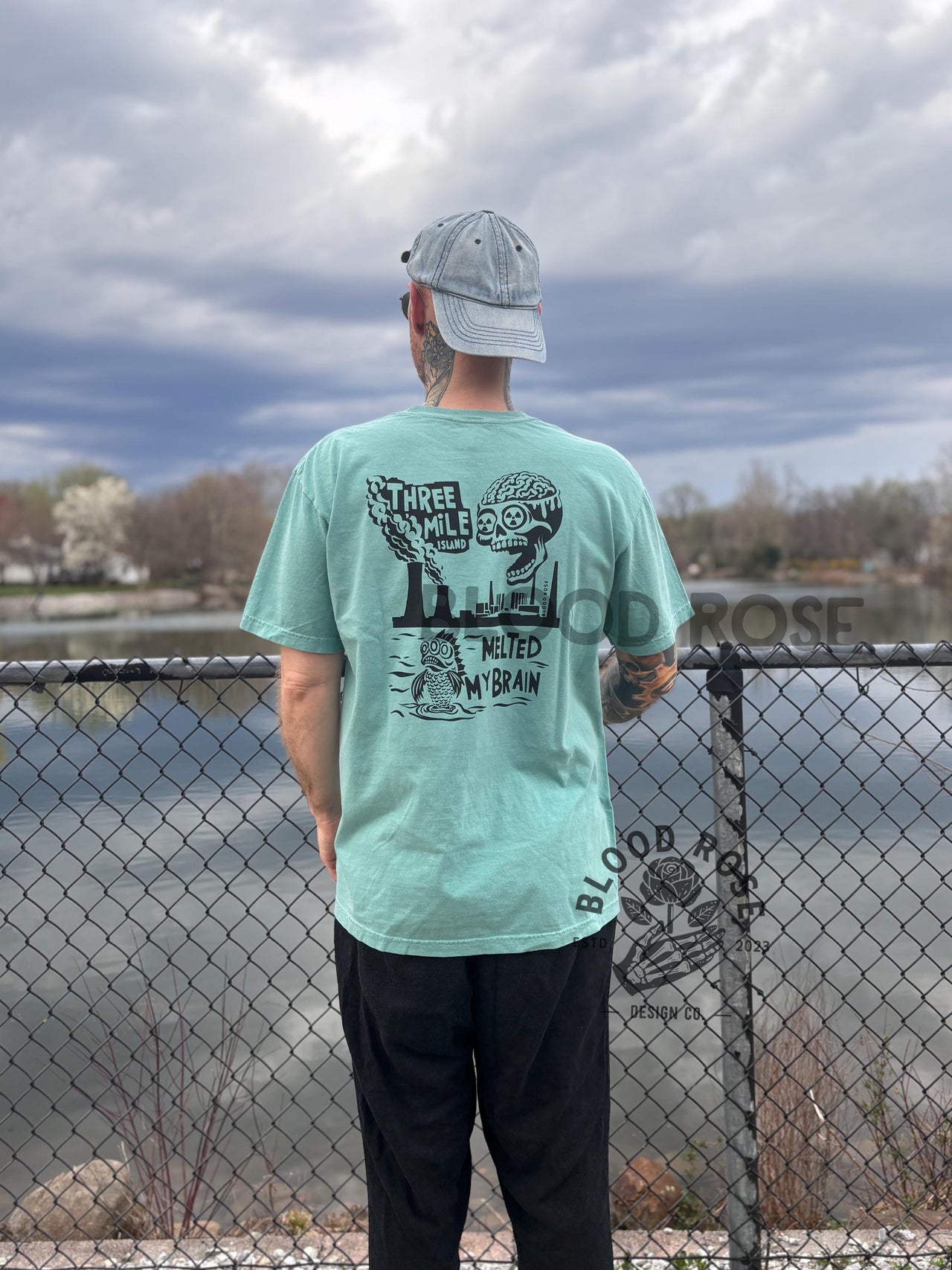 "Three Mile Island Melted Brain" Pocket Tee (Front & Back Print)