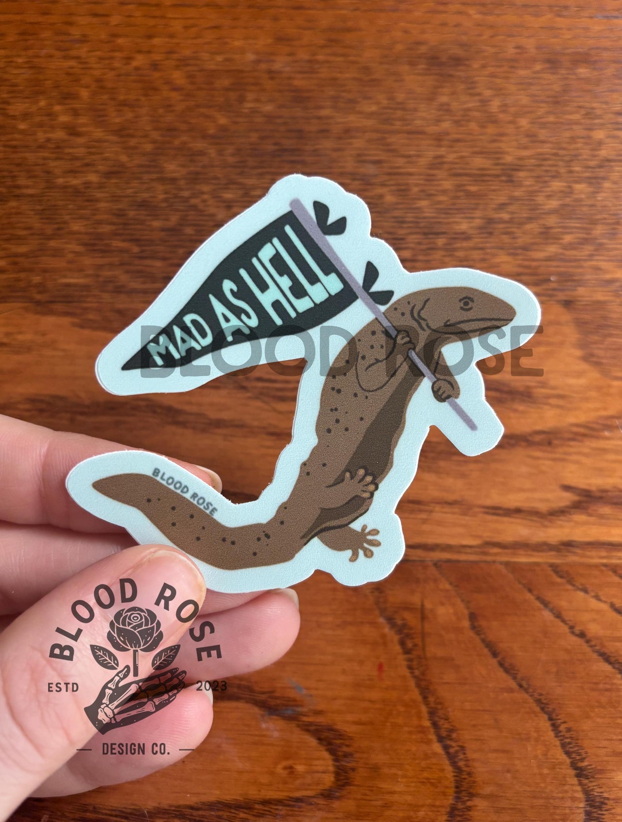"Mad as Hell Hellbender" Vinyl Sticker
